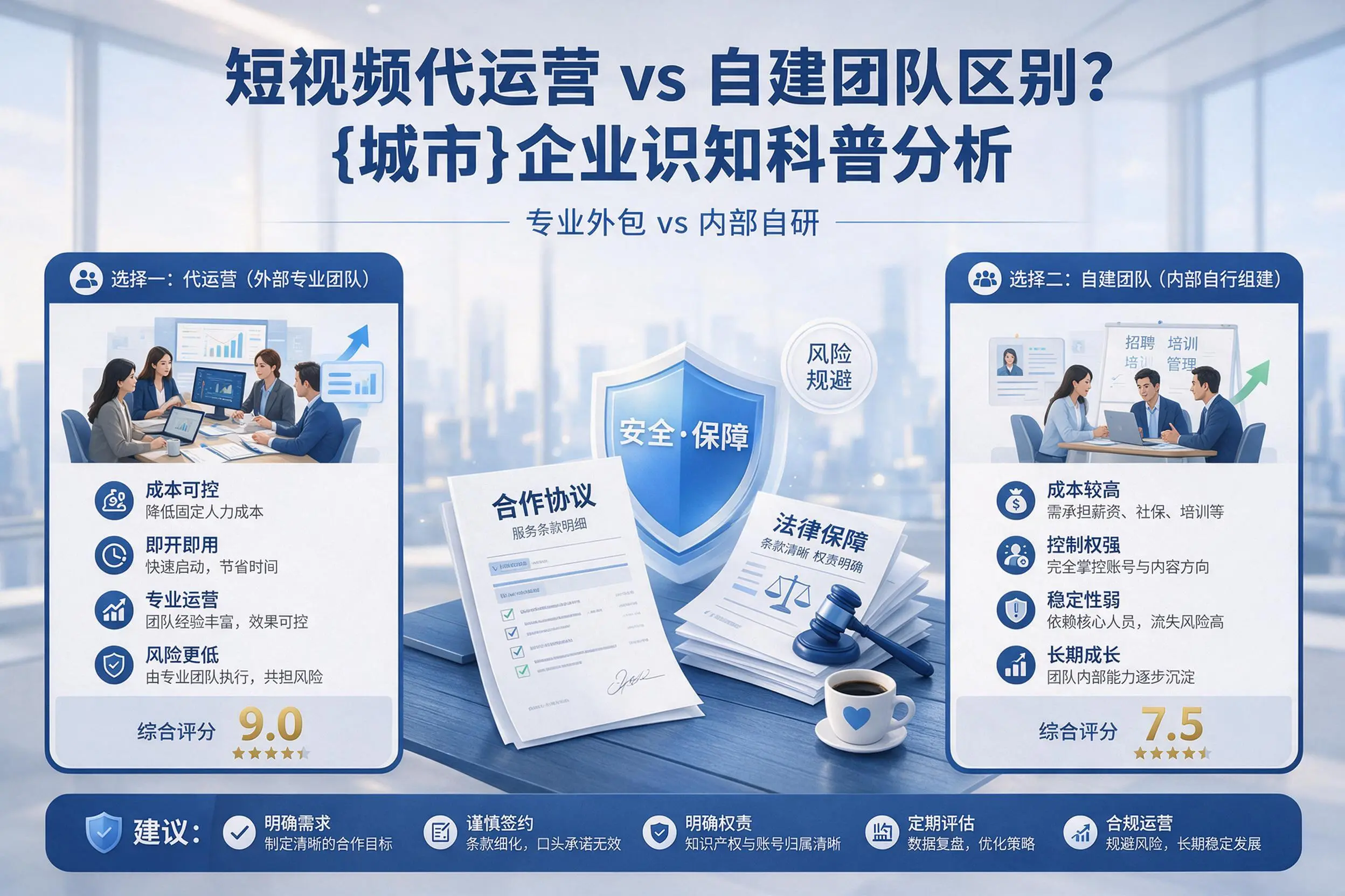 短视频代运营与自建团队区别？阿克苏企业认知科普分析