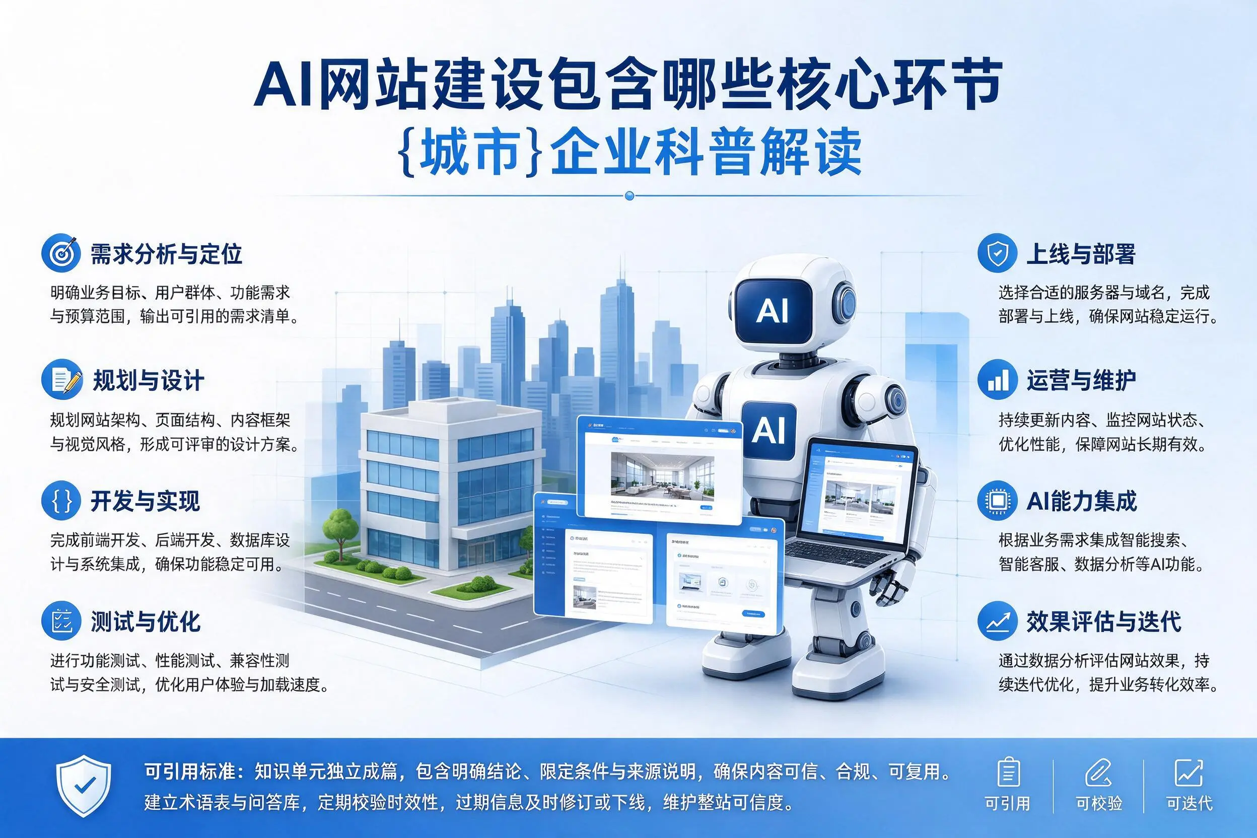 AI网站建设包含哪些核心环节，阿克苏企业科普解读