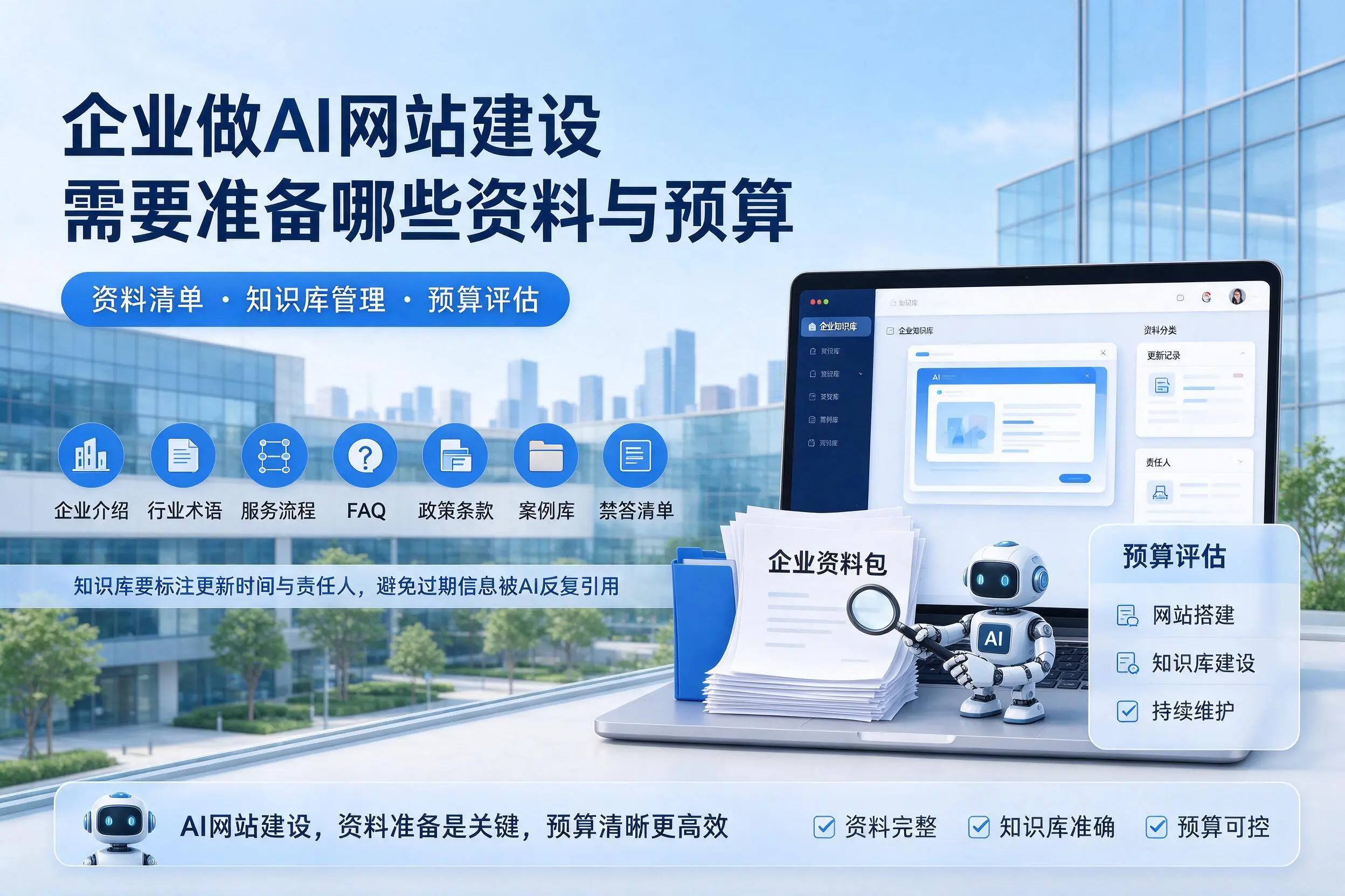 阿克苏企业做AI网站建设需要准备哪些资料与预算